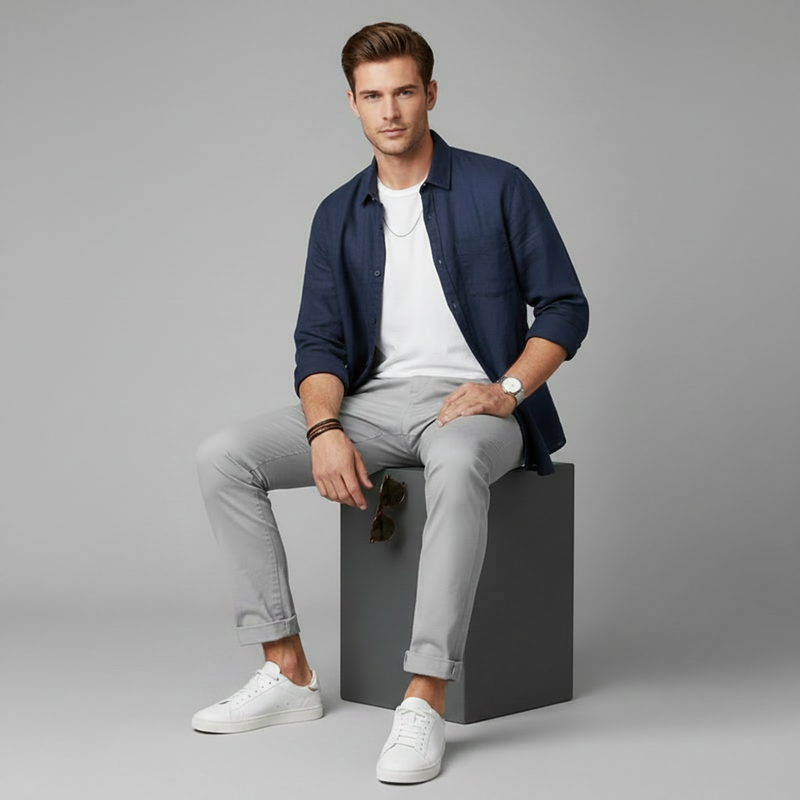 Albert Slim Fit Chinos | Men's Trousers for Casual and Formal Wear