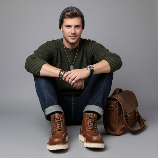 Men's Lace-Up Ankle Boots | Sturdy Footwear