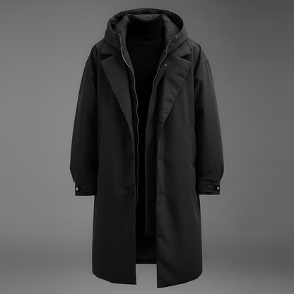 Men's Waterproof Puffer Trench Coat | Men's Winter Coat