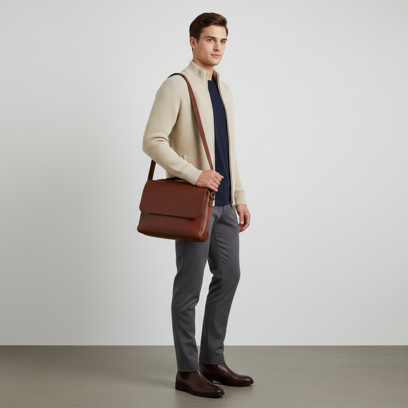 Men's Slim Fit Zip Cardigan | Stylish Ribbed Knit Jacket