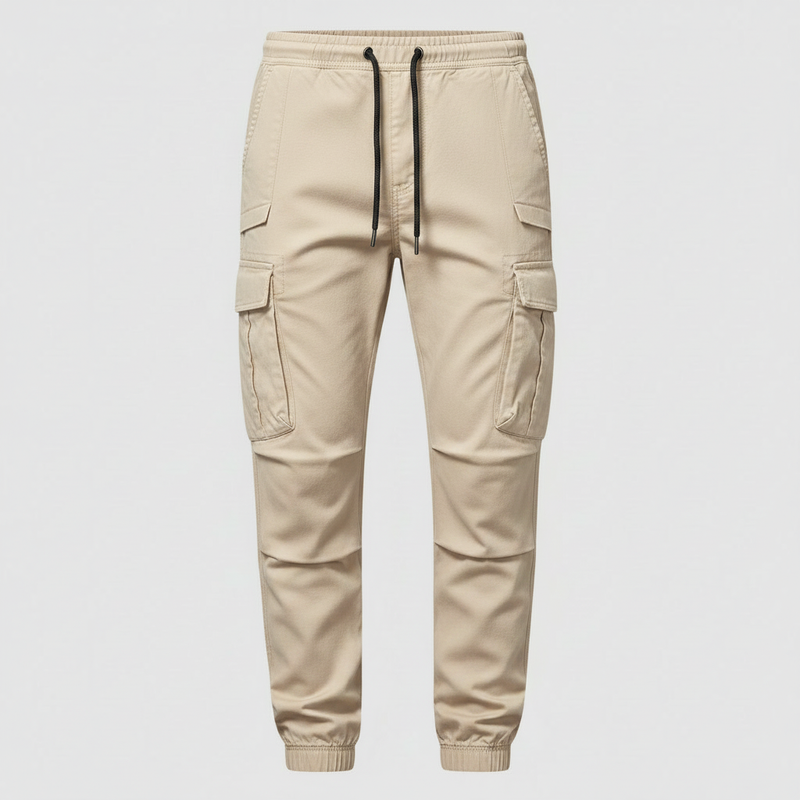 Men's Black Cargo Pants | Tactical Multi-Pocket Trousers