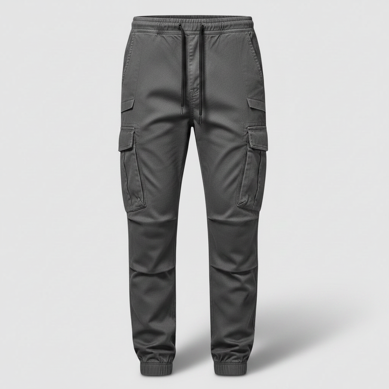 Men's Black Cargo Pants | Tactical Multi-Pocket Trousers